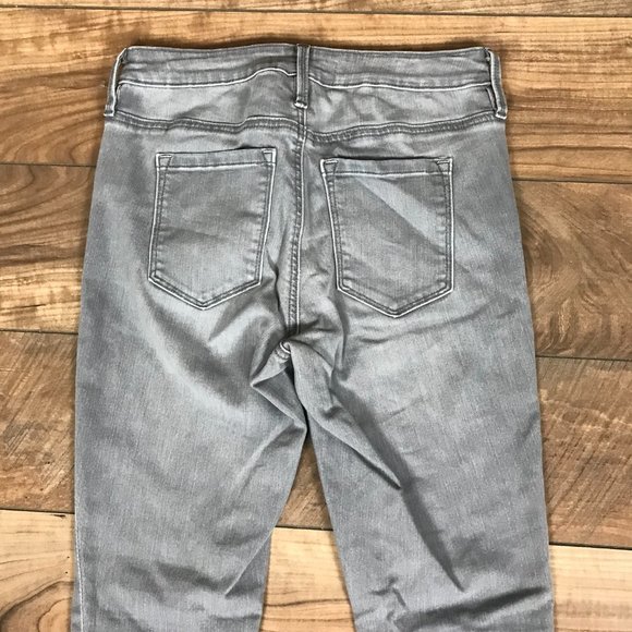 Athleta Jeans 2 Grey Medium Wash Denim Jeggings Legging Mid Rise Stretch - Picture 5 of 5